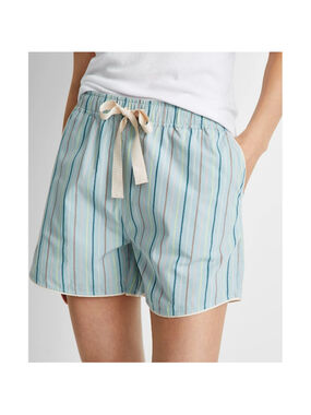 State of Day Plus Size 3X Blue Striped Sleep Lounge Poplin Boxer Shorts NWT